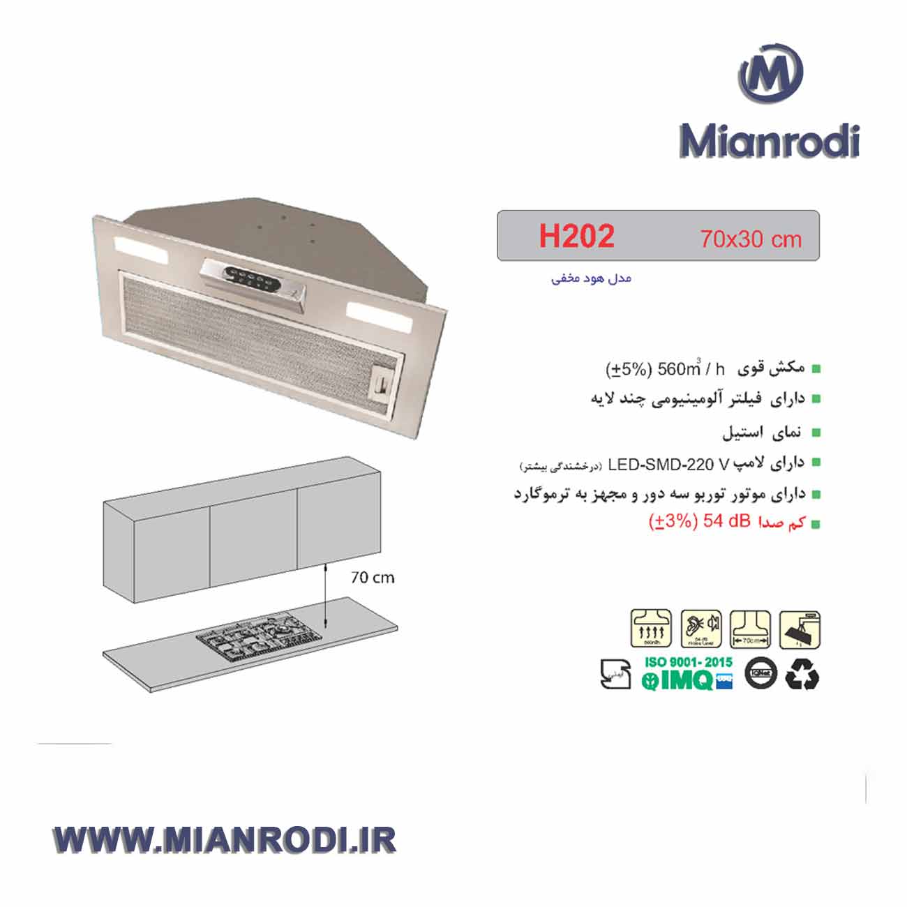 هود مخفی اخوان -H202 - هود اخوان - هایپر میانرودی - میانرودی