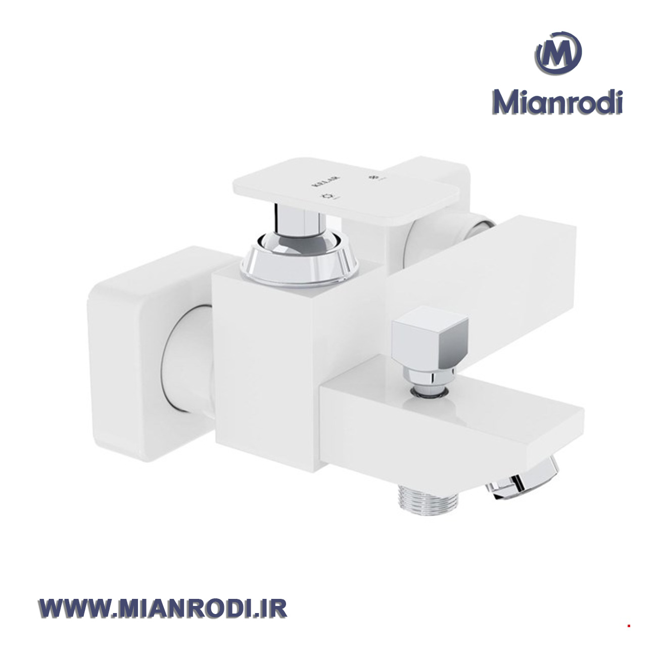 شیر حمام سفید کلار مدل فلت سری 99|لوکس ساختمانی|تجهیزات ساختمانی| لوله و اتصالات| ساختمانی| لوکس ساختمانی میانرودی