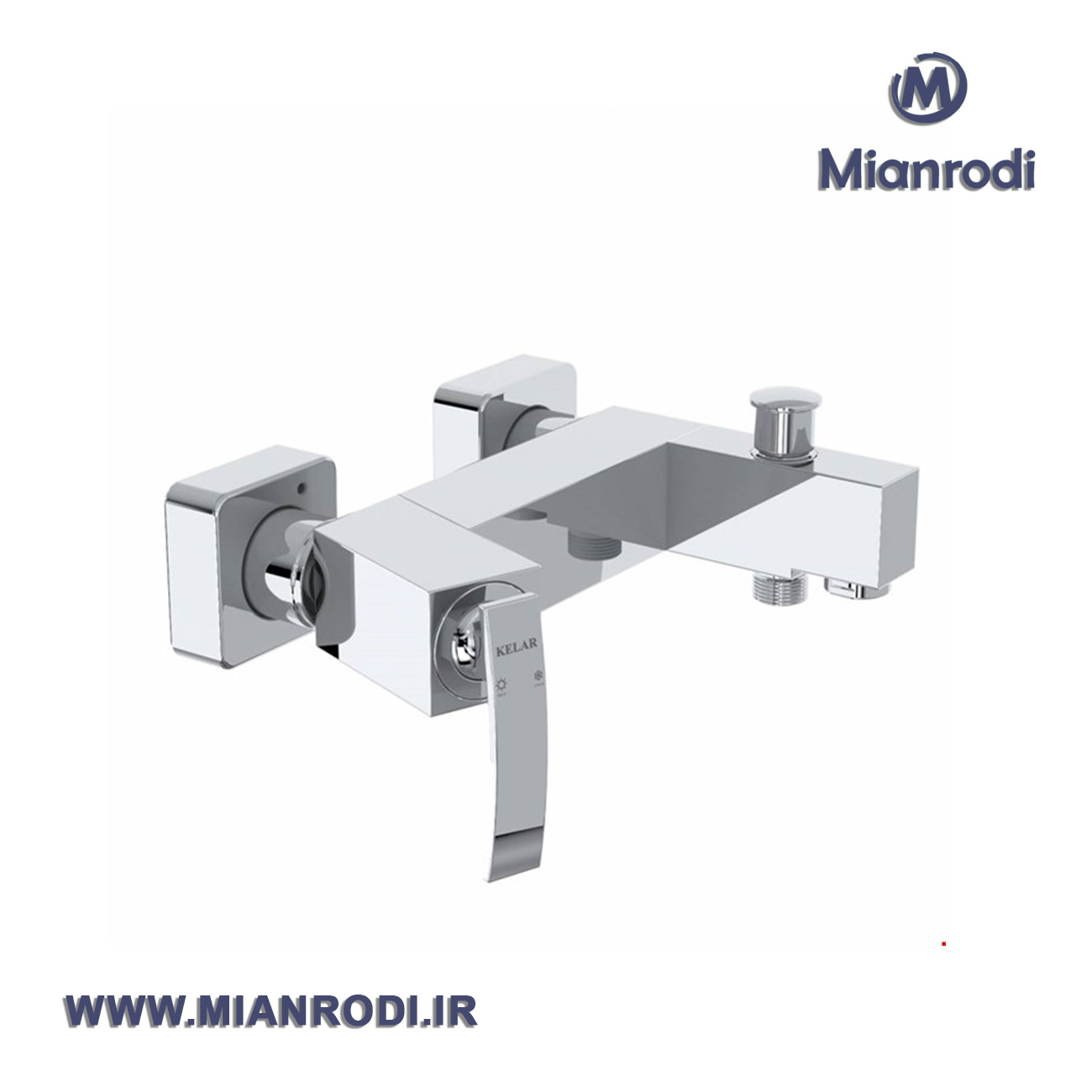 شیر حمام کروم کلار مدل سوپر فلت