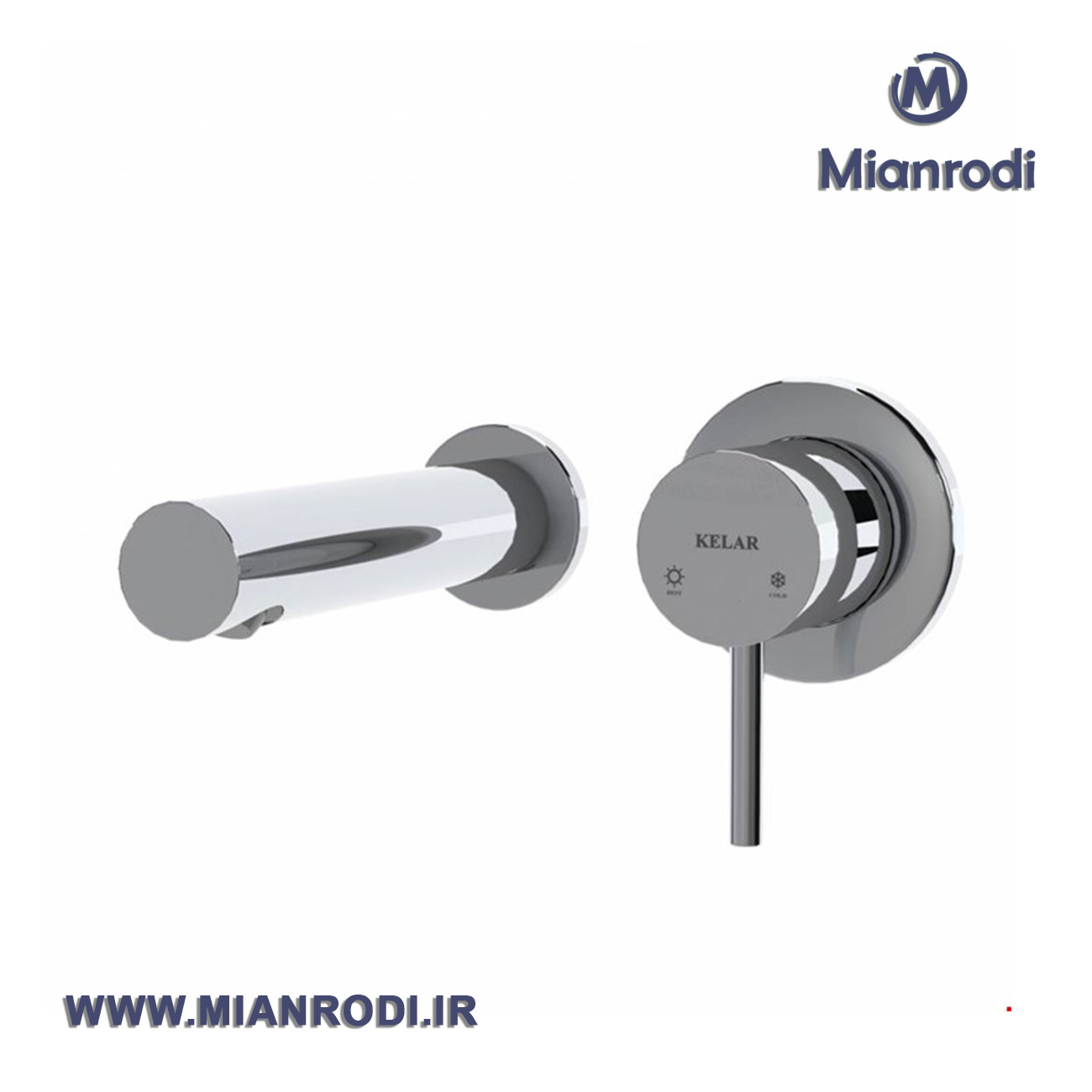 شیر روشویی توکار کروم کلار مدل فلور لاکچری