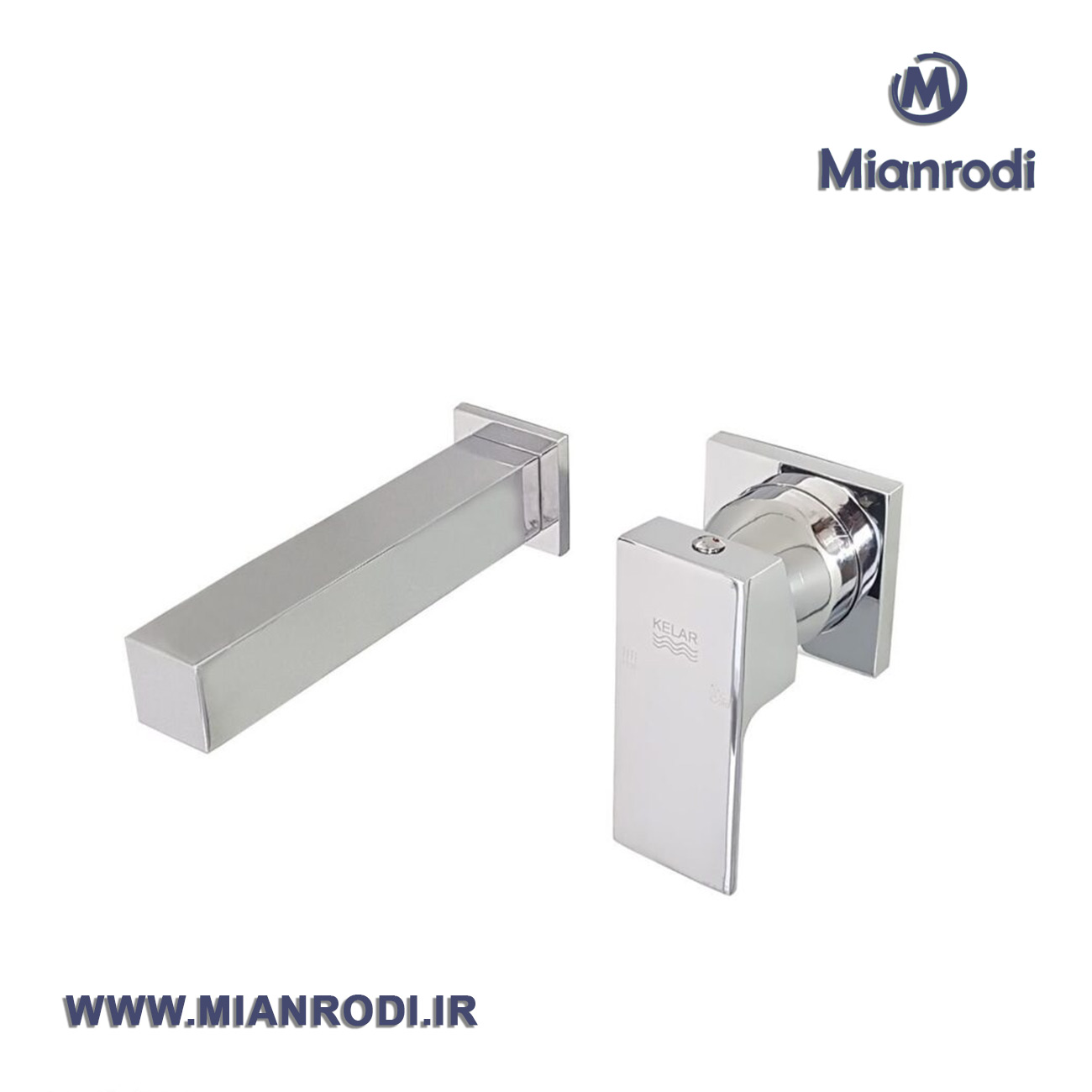 لوازم (متعلقات) روشویی توکار کلار مدل فلت لاکچری کروم