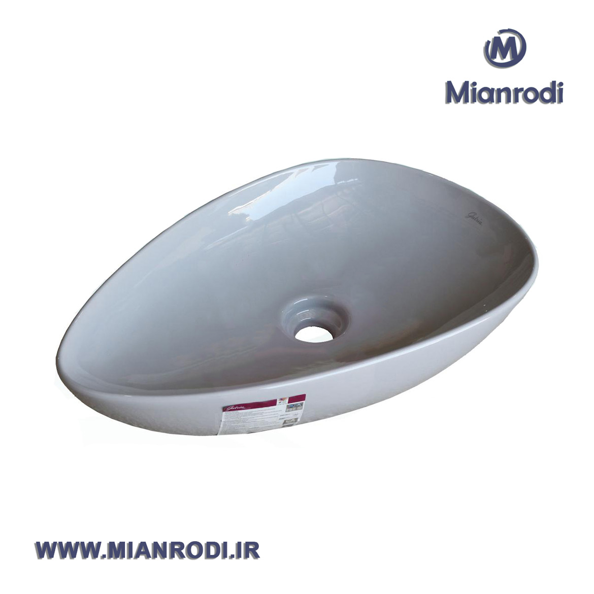 روشویی گاتریا مدل رو صفحه ای قایقی سفید|لوکس ساختمانی|لوکس ساختمانی میانرودی| تجهیزات ساختمانی| لوله و اتصلات| ساختمانی