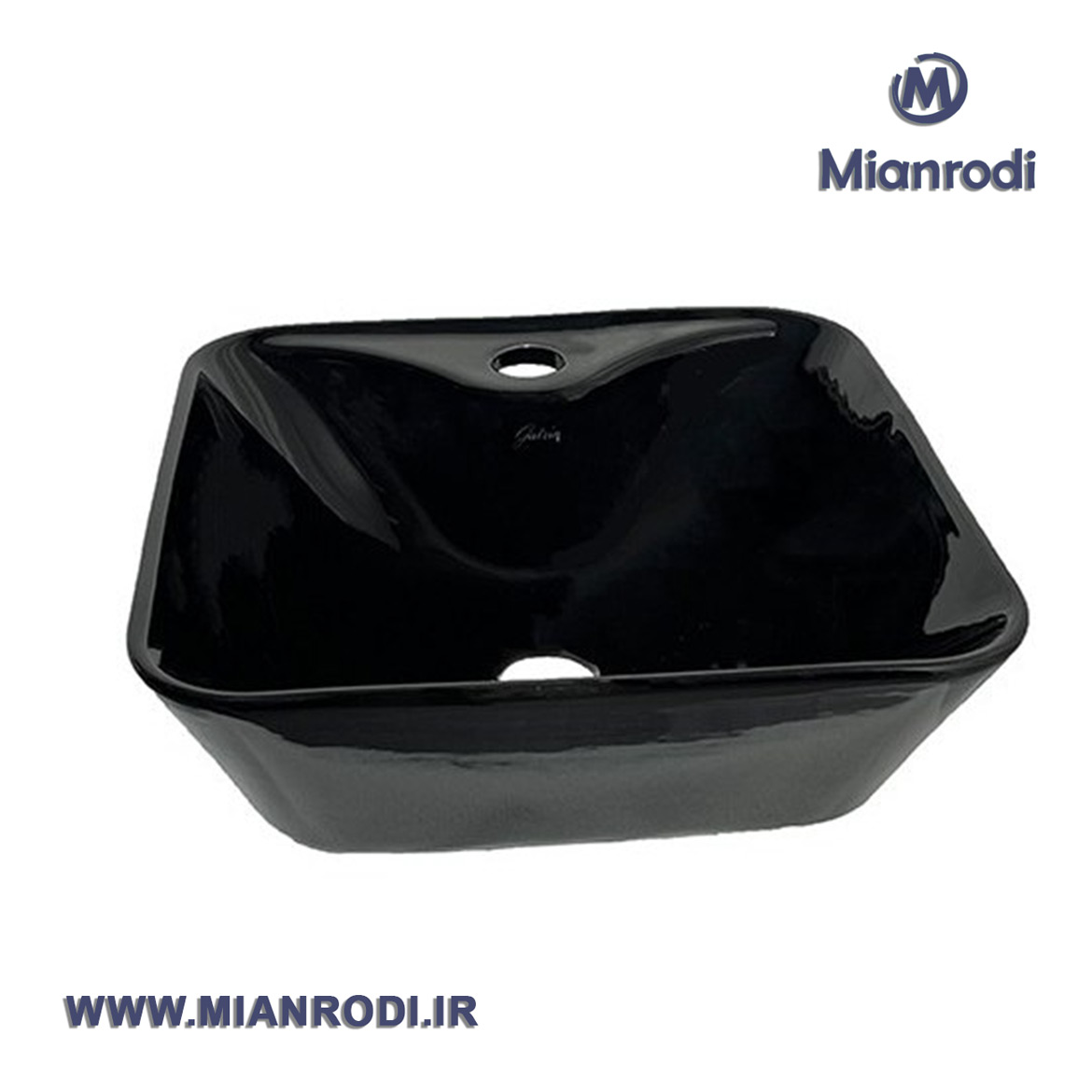 روشویی گاتریا مدل رو صفحه ای مربع هما مشکی|لوکس ساختمانی|لوکس ساختمانی میانرودی| تجهیزات ساختمانی| لوله و اتصلات| ساختمانی