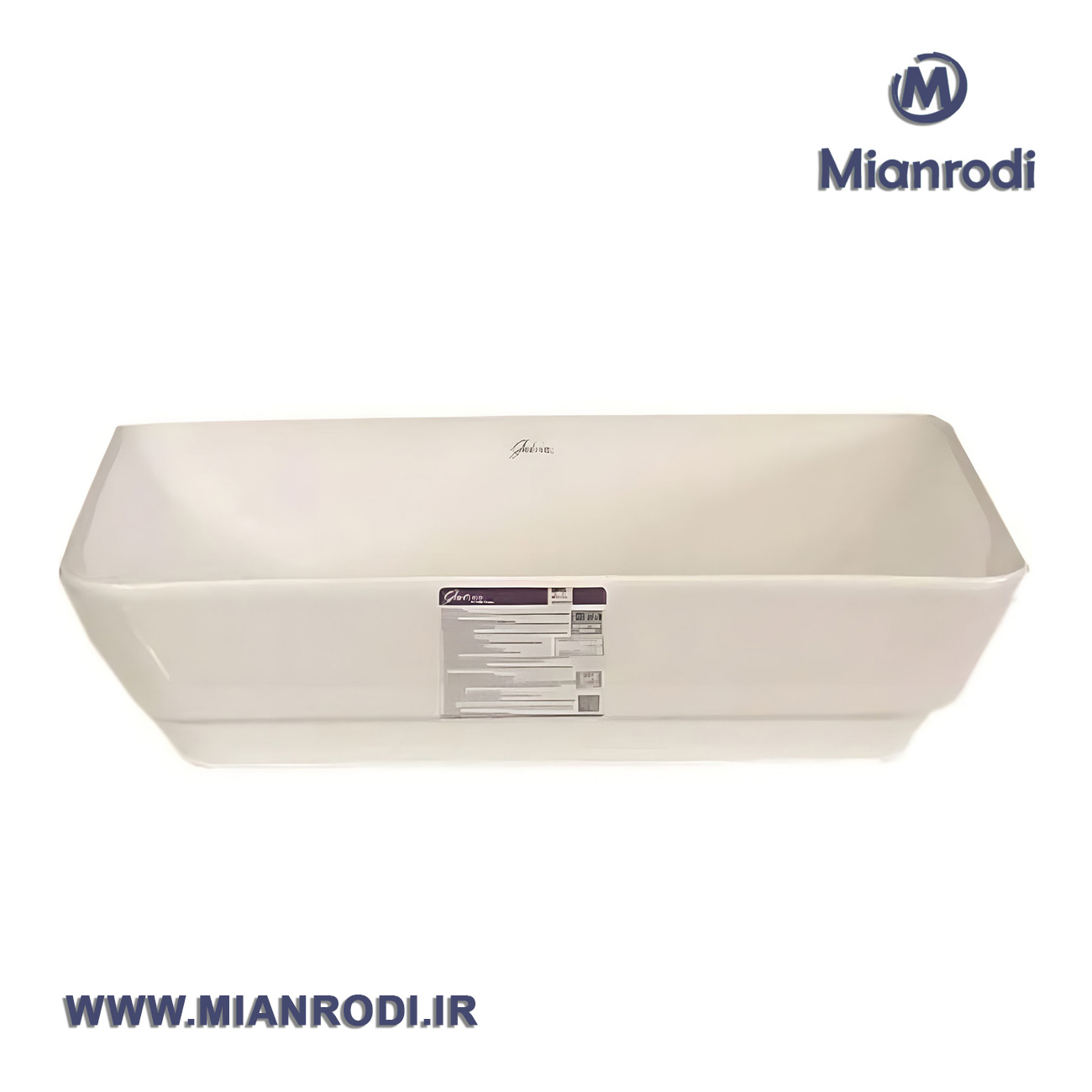 روشویی گاتریا مدل رو صفحه ای مستطیل ساده توکار سفید|لوکس ساختمانی|لوکس ساختمانی میانرودی| تجهیزات ساختمانی| لوله و اتصلات| ساختمانی