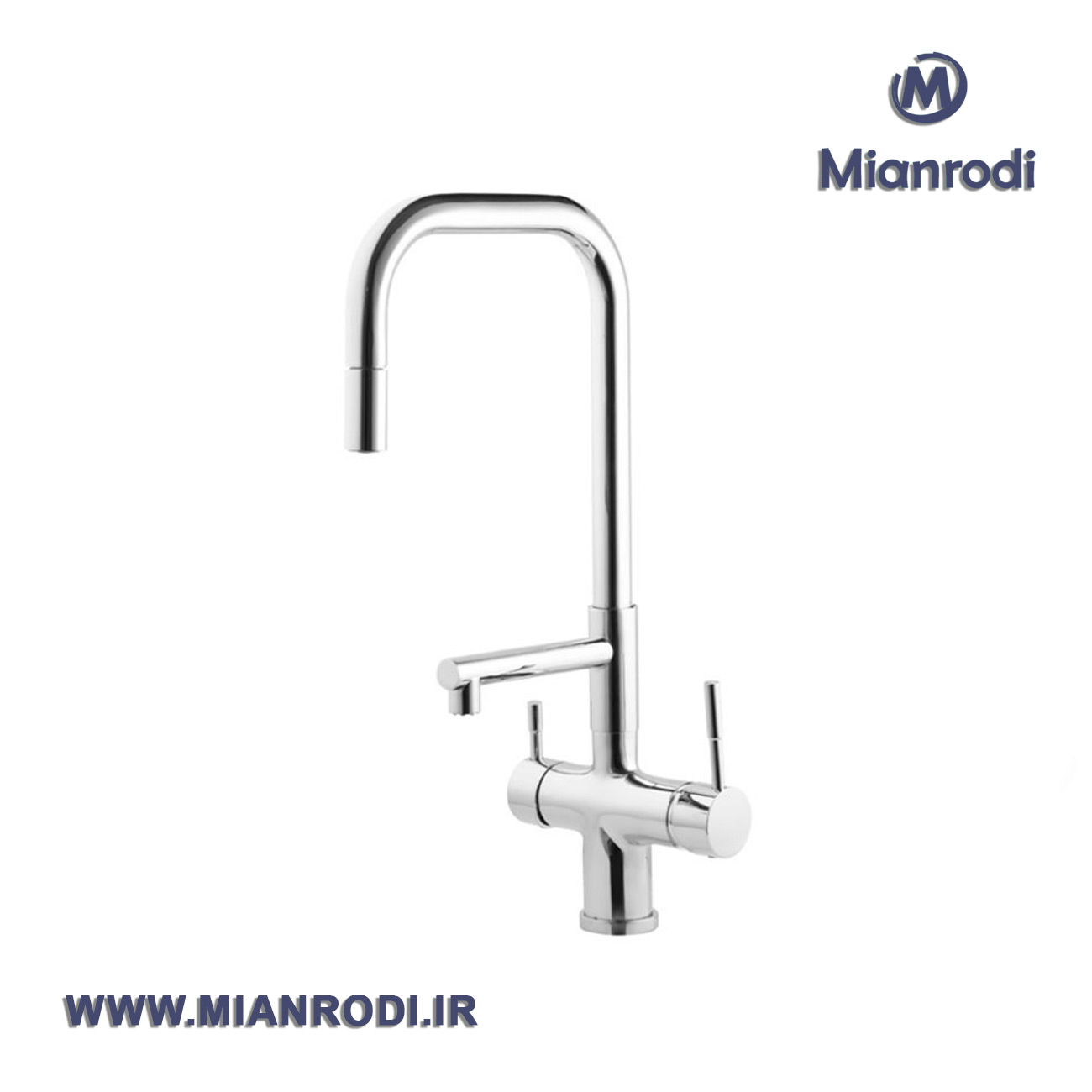 شیر سینک دو منظوره اروند مدل جنوا کروم