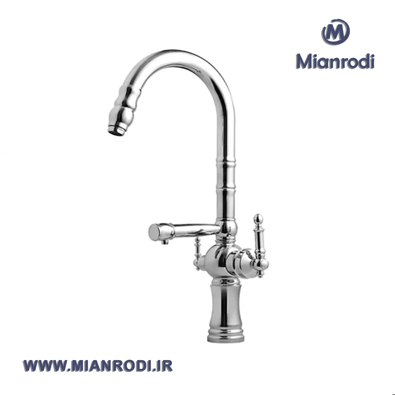 شیر سینک دو منظوره اروند مدل کارپی کروم