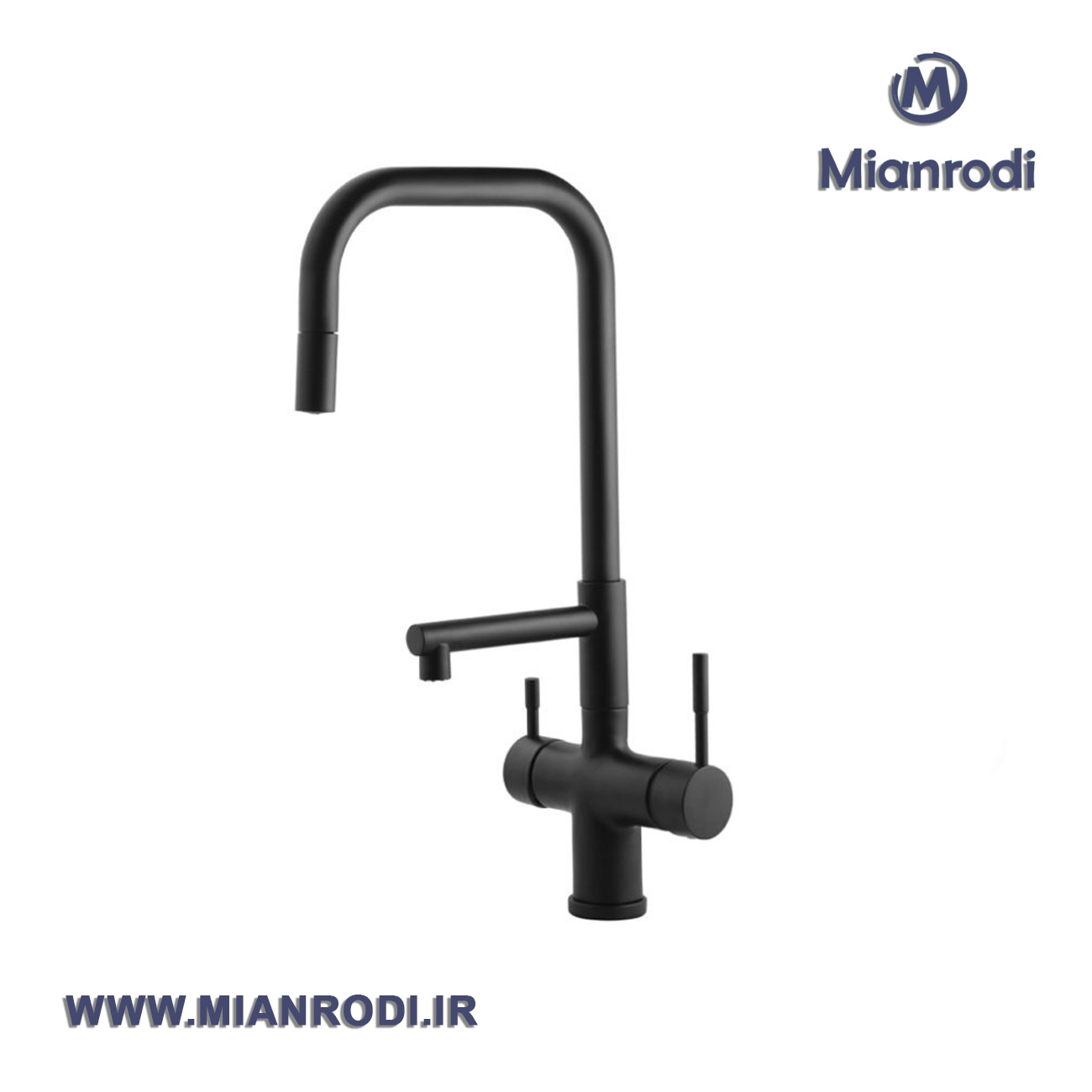 شیر سینک دومنظوره اروند مدل جنوا مشکی