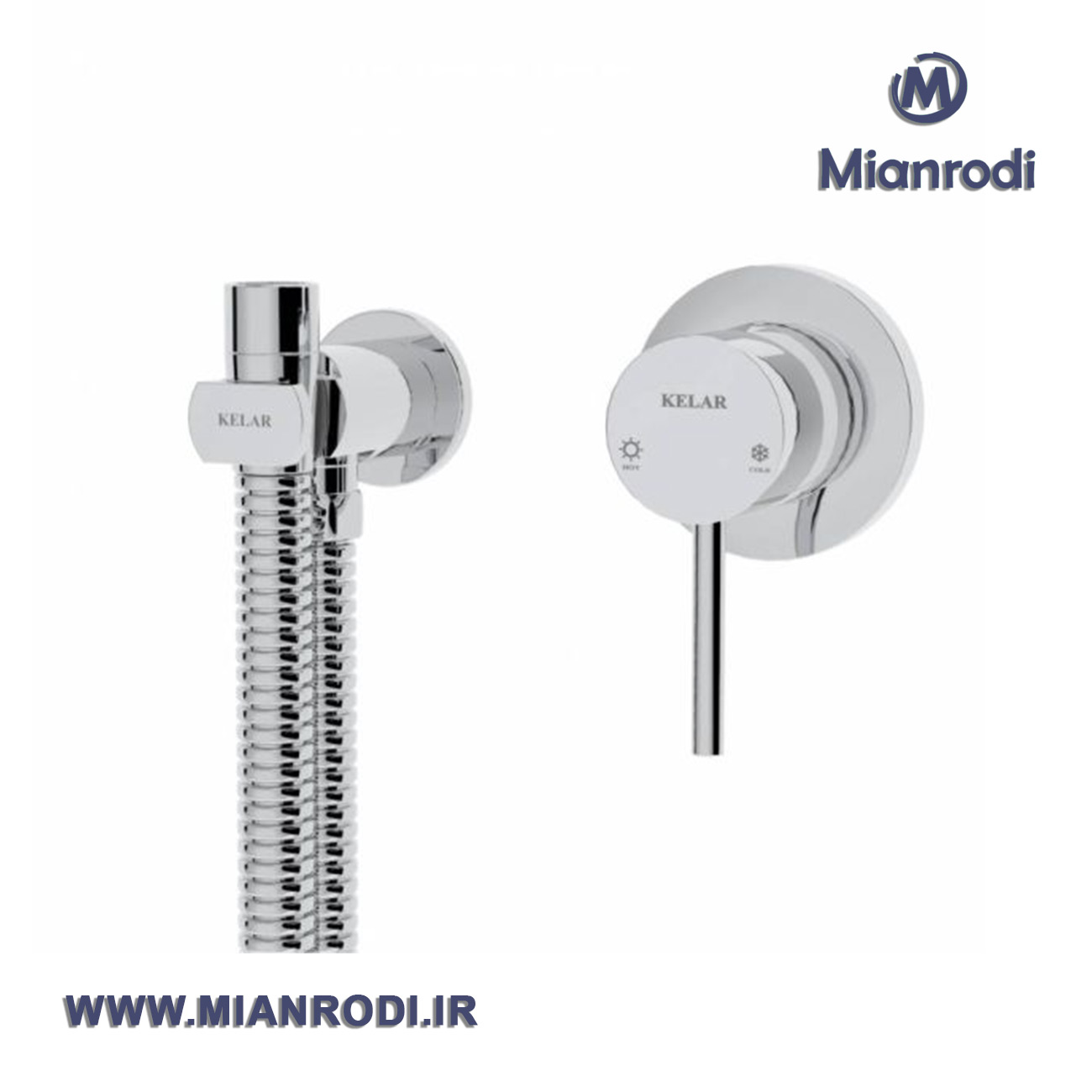 ملحقات توالت توکار فلور لاکچری کلار کروم