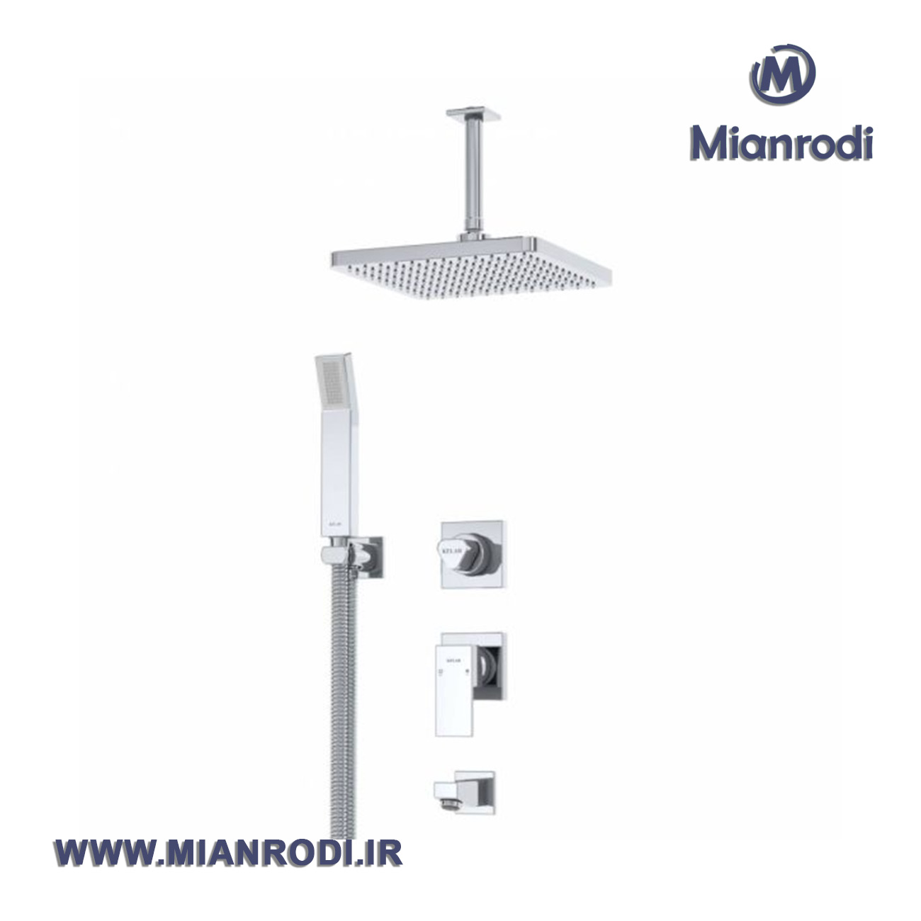 ملحقات دوش فلت تیپ3 لاکچری کلار کروم مات