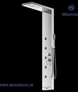 پنل دوش C550 W استیل براق فریز|لوکس ساختمانی|لوکس ساختمانی میانرودی| تجهیزات ساختمانی| لوله و اتصلات| ساختمانی