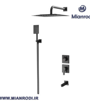 ملحقات توکارراسان ویوات حمام کلاس1فلت مشکی .خریدملحقات.بررسی مشخصات فنی وقیمت لوکس ساختمانی میانرودی. تامین لوله و اتصالات وتجهیزات مدرن ساختمانی
