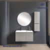 خرید کابینت روشویی 607C لوکس کابین با آینه لمسی ۷۰ سانتی و طراحی لاکچری. فضای ذخیره‌سازی بهینه و کیفیت ساخت عالی در فروشگاه تجهیزات ساختمانی میانرودی.