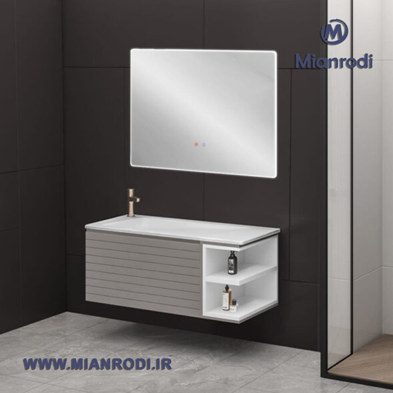 خرید کابینت روشویی 630B لوکس کابین مجهز به آینه لمسی مدرن. بهترین تجهیزات ساختمانی و محصولات لوکس ساختمانی را از لوکس ساختمانی میانرودی تهیه کنید.