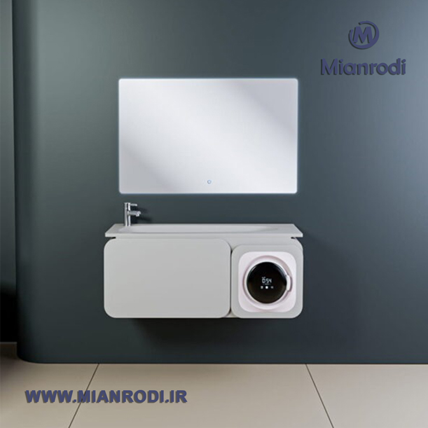 خرید کابینت روشویی 631 miniwash لوکس کابین مجهز به مینی واش و آینه لمسی مدرن. بهترین قیمت تجهیزات ساختمانی و لوکس ساختمانی در فروشگاه لوکس ساختمانی میانرودی