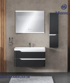 خرید کابینت روشویی 610A لوکس کابین، محصولی لوکس ساختمانی با بدنه PVC ضدآب سنگ کورین. بهترین تجهیزات ساختمانی و محصولات ساختمانی را از لوکس ساختمانی میانرودی